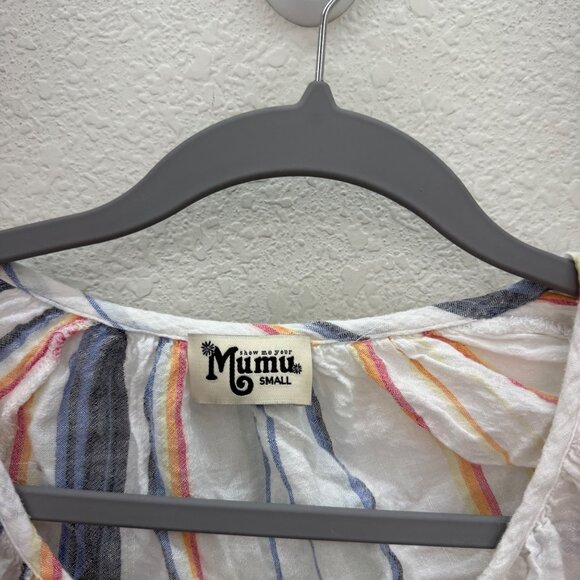 Show Me Your Mumu Catalina Cup Tunic Button Up Blouse Shirt Womens size Small - Picture 2 of 6